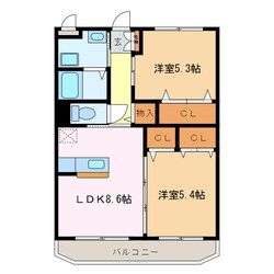 高茶屋駅 徒歩23分 2階の物件間取画像